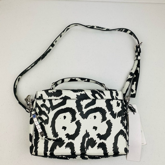 Calvin Klein Statement Series L Box Crossbody Shoulder Handbag Zebra NEW Black - Picture 2 of 8